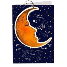 Moon and Constellations Card ~ England